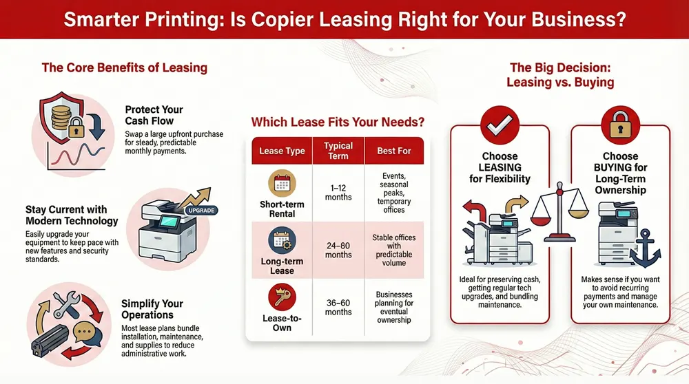 Infographic about Affordable Copier Leasing Options in Montgomery County, PA