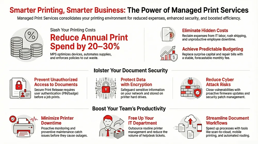 Infographic about Managed Print Services in Chester County, PA