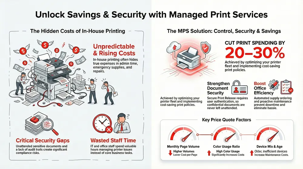 Infographic about Managed Print Services in Delaware County, PA