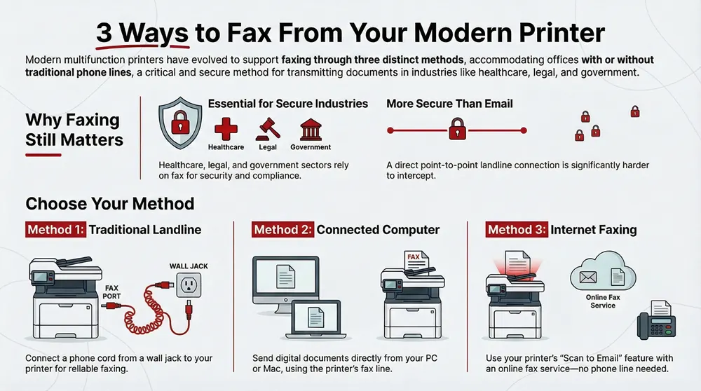 Infographic about Printer Faxing