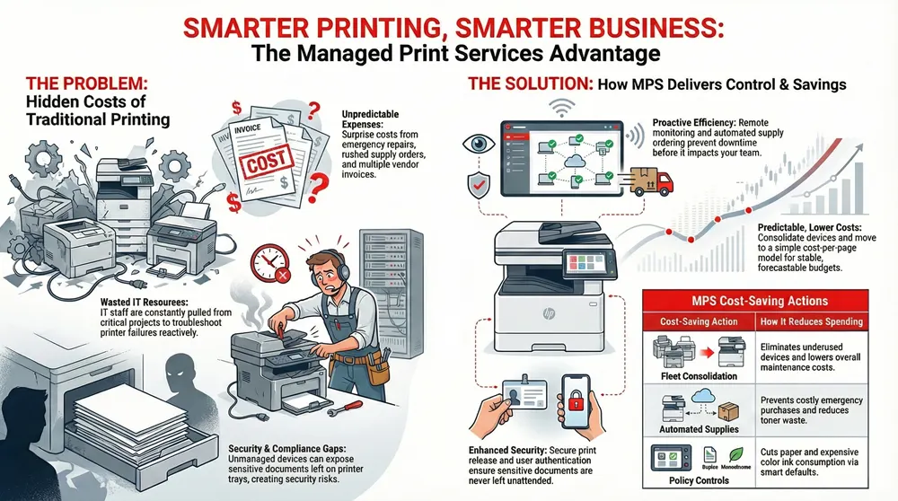 Infographics about Managed Print Services in Bucks County, PA