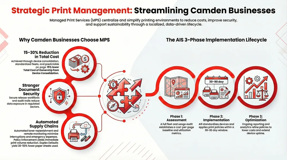 Infographic about Managed Print Services in Camden, NJ