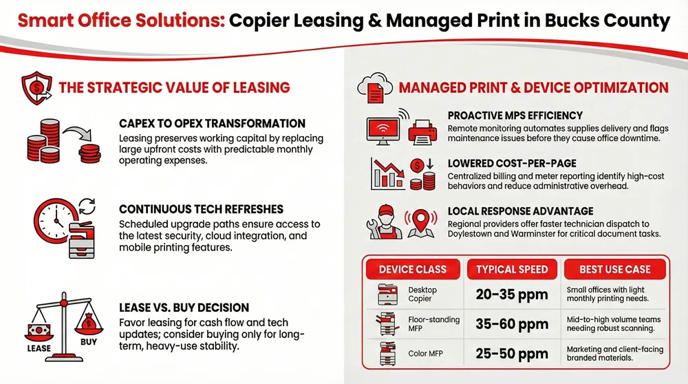 Infographic about Copier Leasing in Bucks County, PA Infographic about Copier Leasing in Bucks County, PA